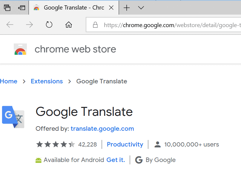 chrome extensions user count