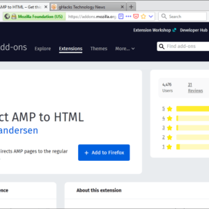 redirect amp to html