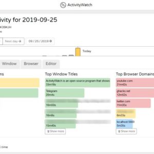 ActivityWatch is an open source personal activity tracker for Windows, Linux and macOS