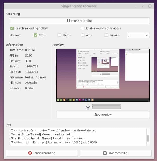 SimpleScreenRecorder for Linux