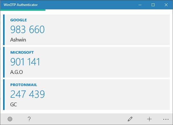 WinOTP Authenticator is an open source 2-factor verification app for Windows 10