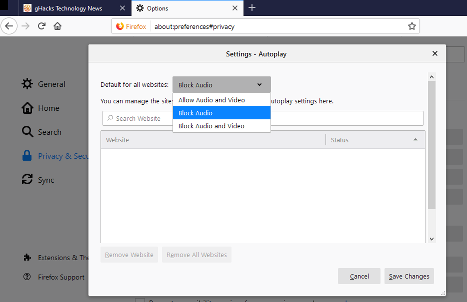 firefox block autoplay