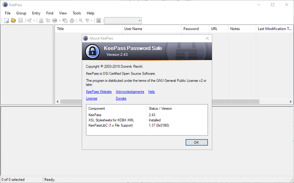 keepass password safe 2.43