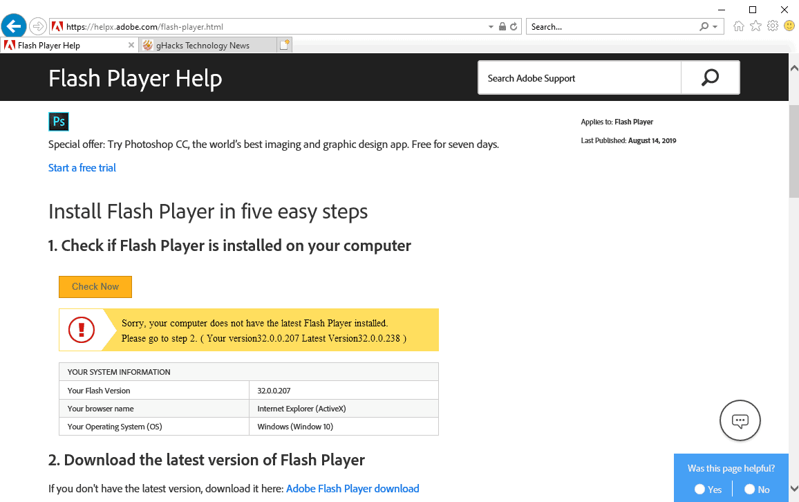 microsoft flash player internet explorer edge