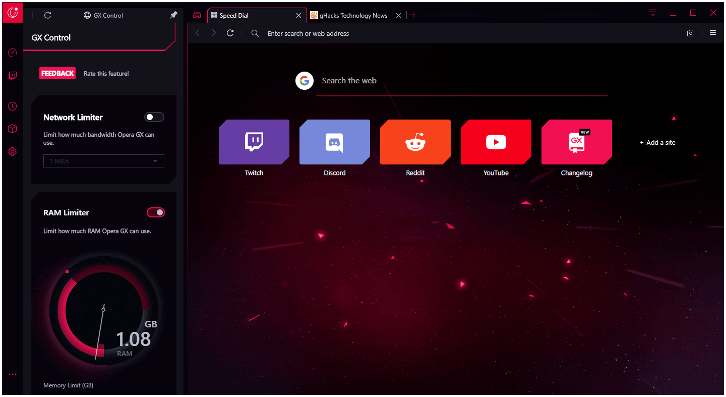 opera gx gaming browser wallpaper