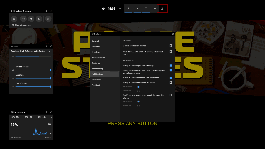 windows 10 game bar settings