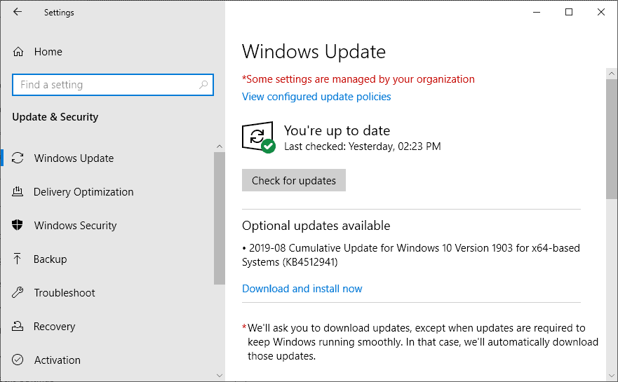 дополнительные обновления Windows 10