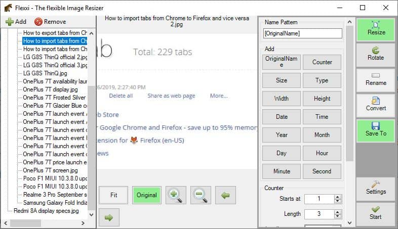 Flexxi batch image resizer