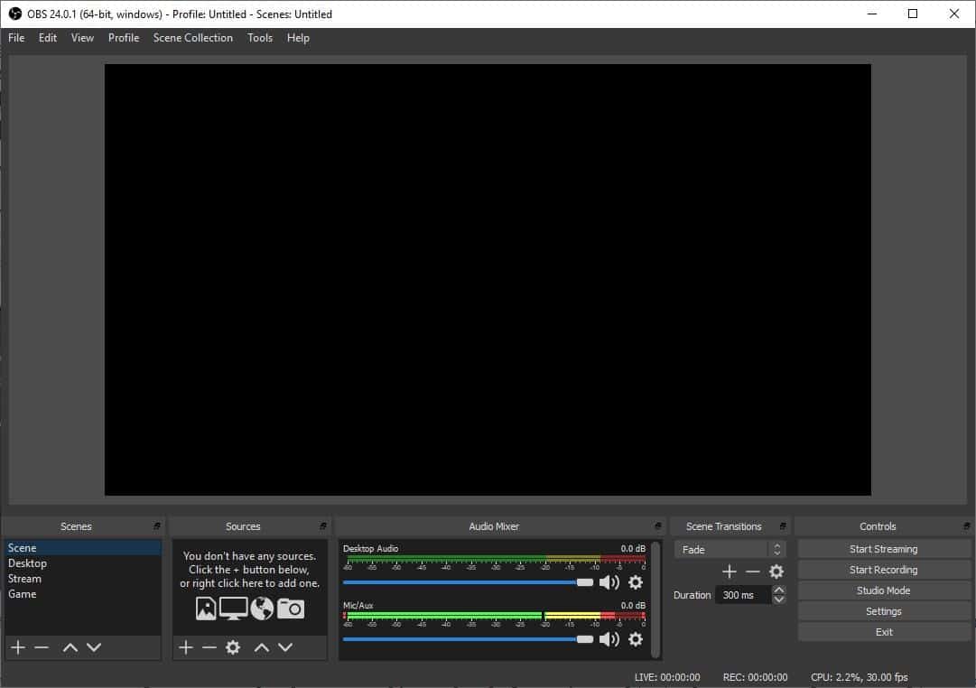 obs studio download windows 10