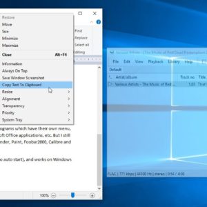 SmartSystemMenu is an open source tool adds useful options to every window