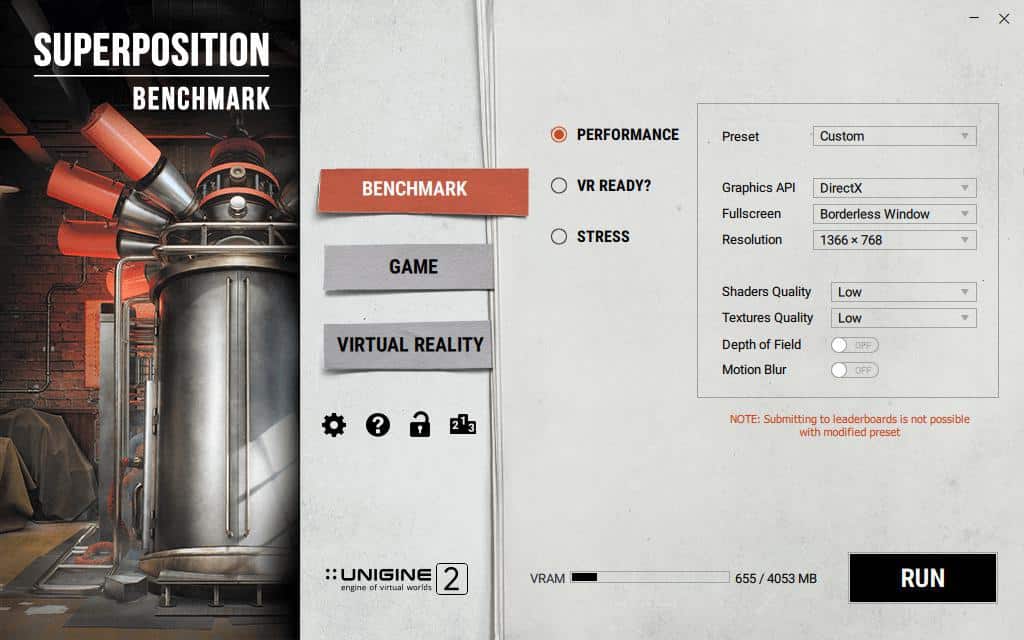 unique benchmark testing