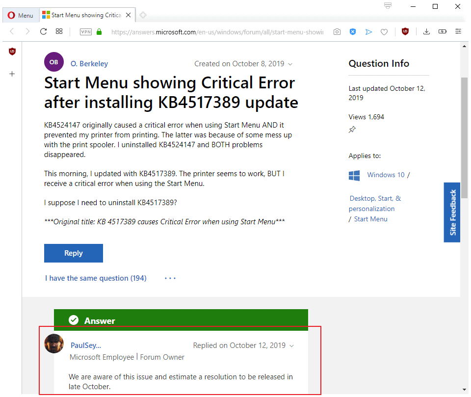 Microsoft forum