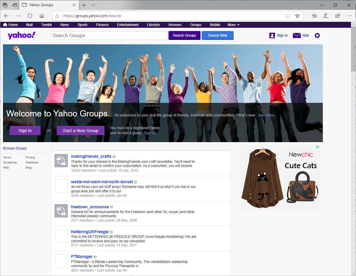 yahoo groups