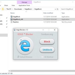 Edge Blocker is a free portable tool which lets you prevent Microsoft Edge from opening