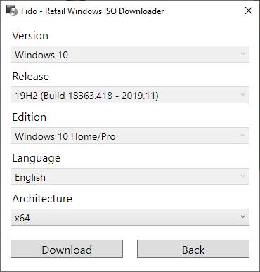 Fido is a PowerShell Script which you can used to download Windows ISO images