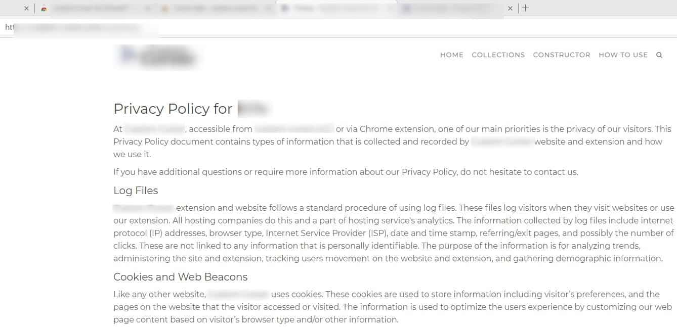 Chrome Extensions Requirements for Privacy Policy and Secure Handling -  Privacy Policies