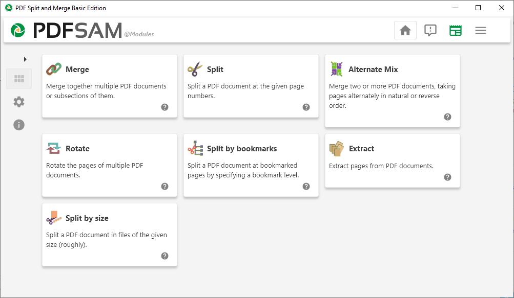 Split or Merge PDFs with PDFsam Basic free