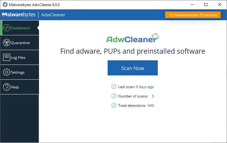 Malwarebytes AdwCleaner 8.0