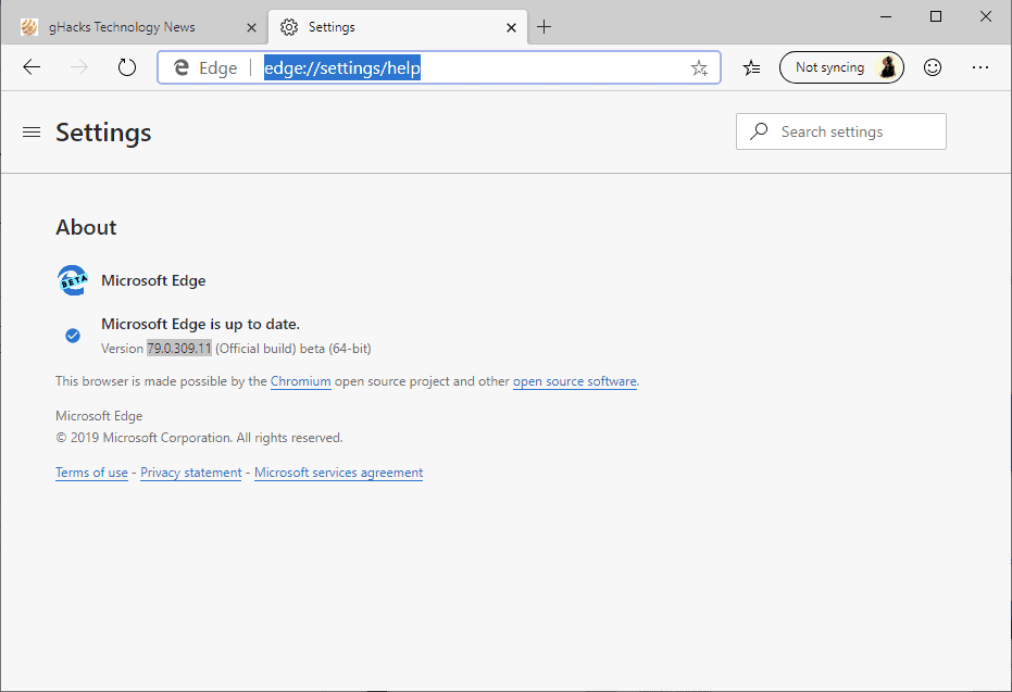 microsoft edge release candidate