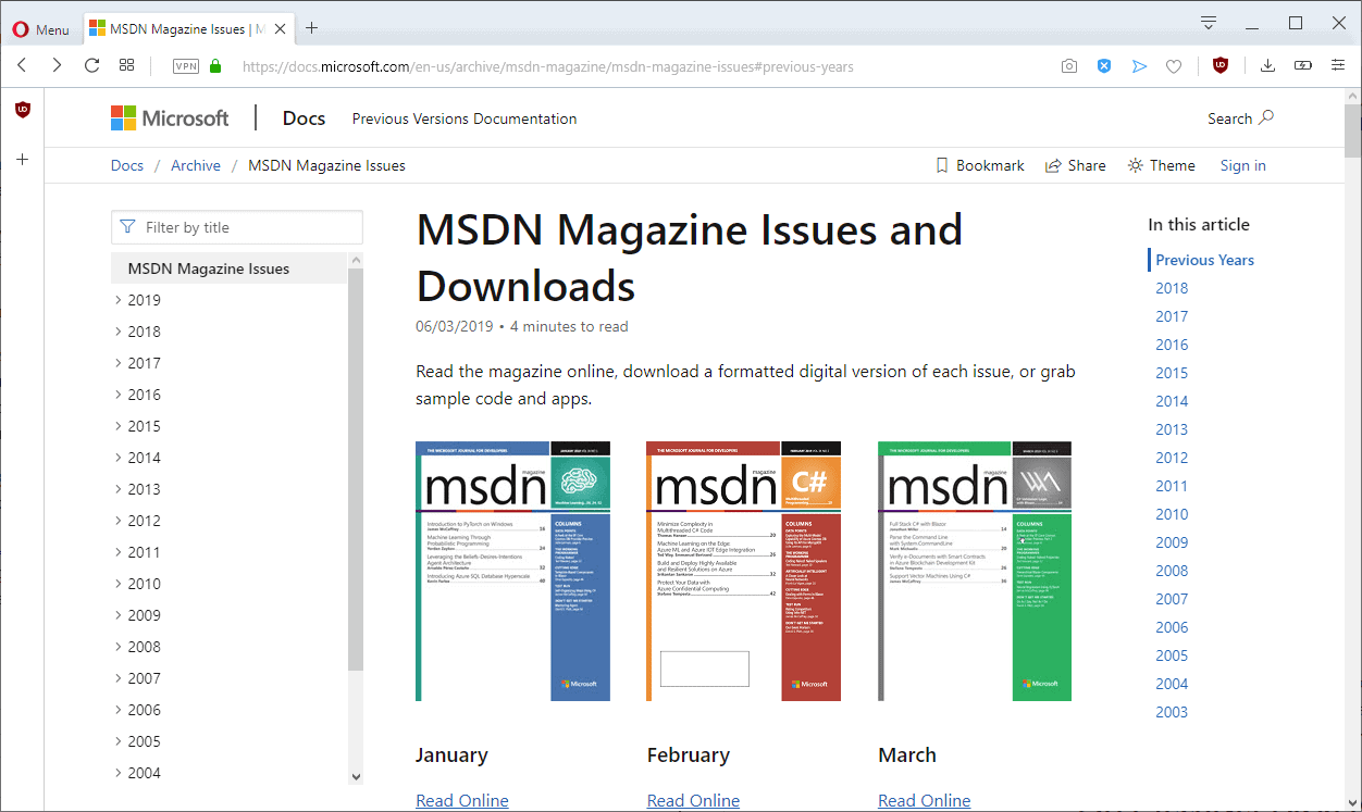 msdn magazines archive