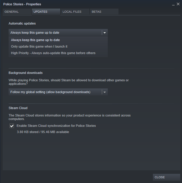 steam limit auto updates individual games