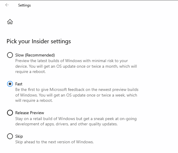 Microsoft ends Skip Ahead Windows Insiders ring