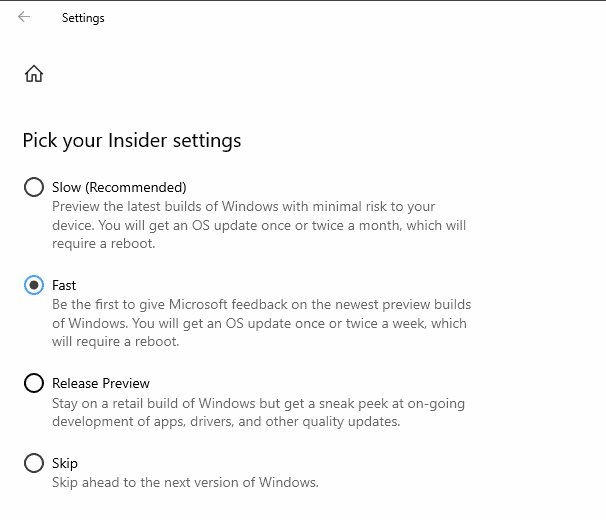 windows 10 insider rings