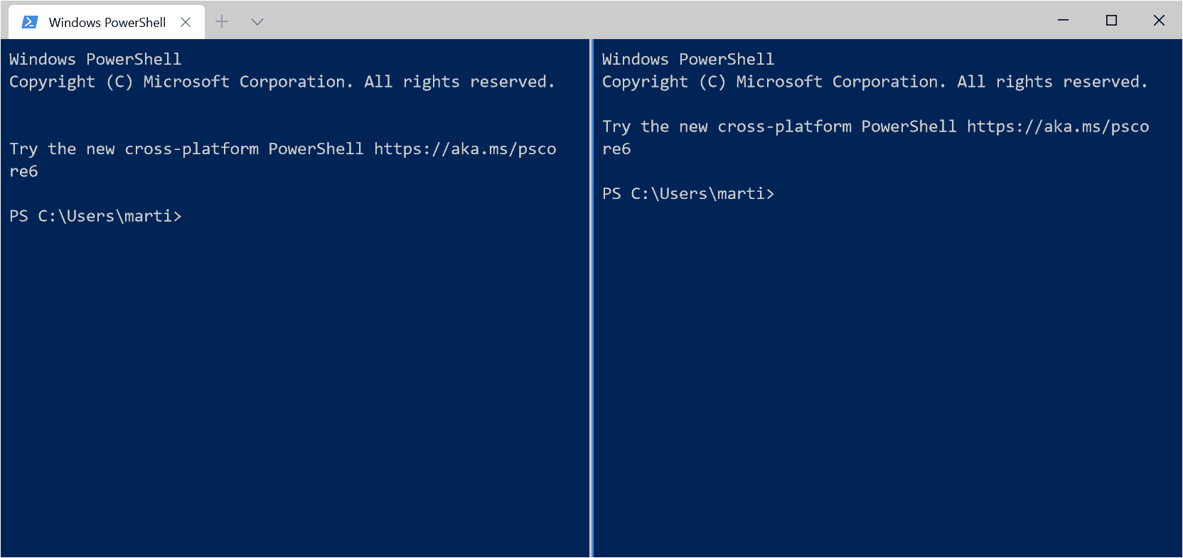 windows terminal split panes