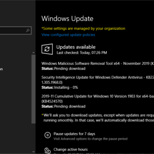 windows updates security november 2019