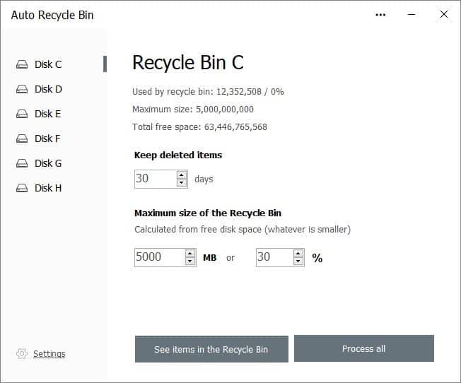 Empty the recycle bin on Windows boot with the free Auto Recycle Bin tool