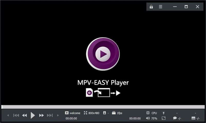 MPV-Easy Player main screen