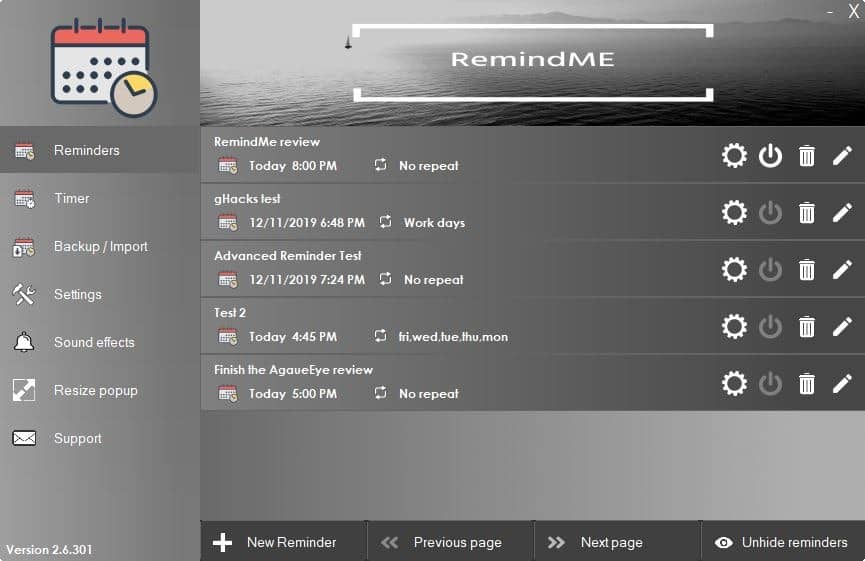 Remindme Is An Open Source Offline Desktop Calendar Application