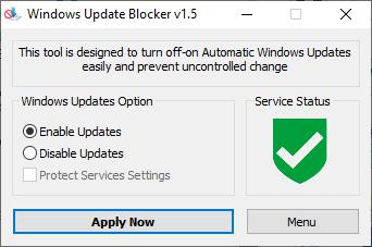 Windows Update Blocker green icon