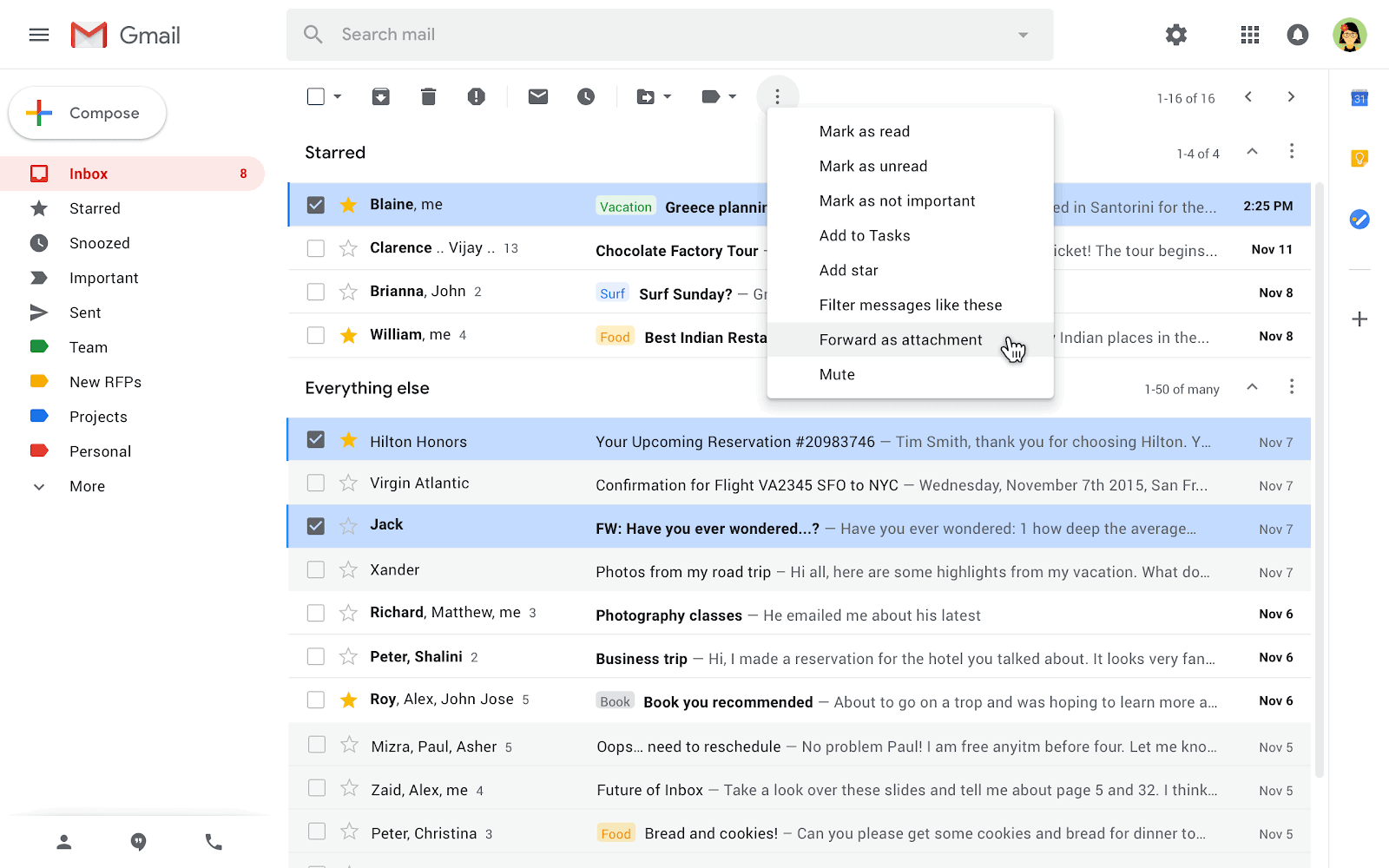 Gmail gets a new forward emails as attachment option