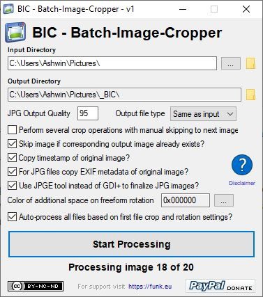 Batch-Image-Cropper is a new free image cropping program for Windows