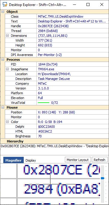 MiTec Task Manager DeLuxe - desktop explorer