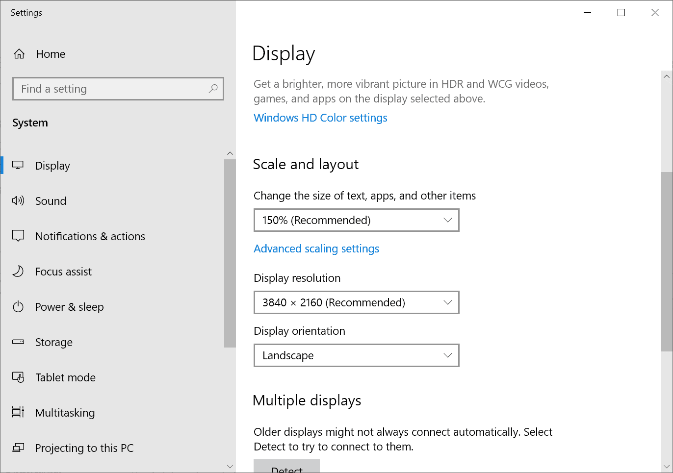 Windows 10 Display Scale