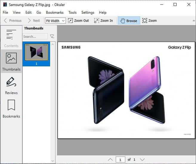 Okular image viewer