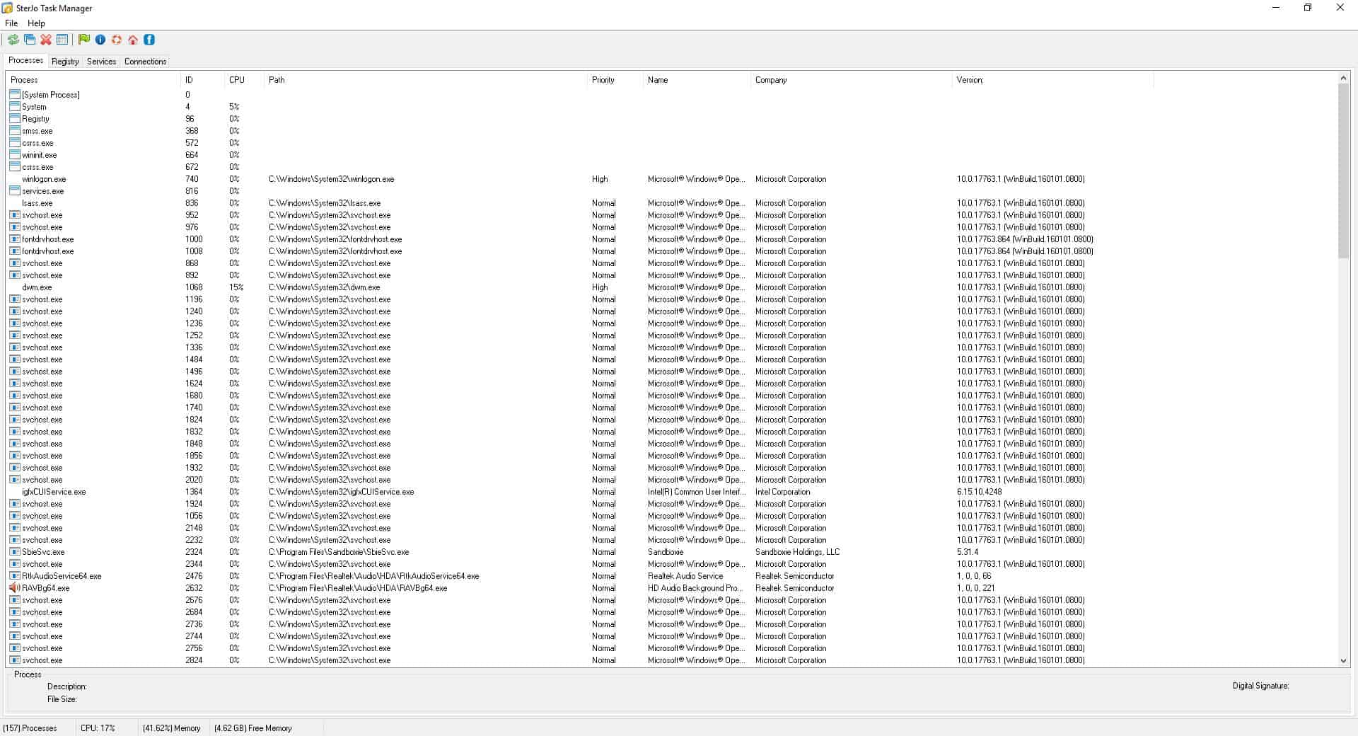 SterJo Task Manager is a simple freeware process manager for Windows