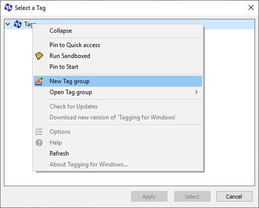 Tagging For Windows - Create a Tag 2