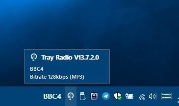 Tray Radio stream info