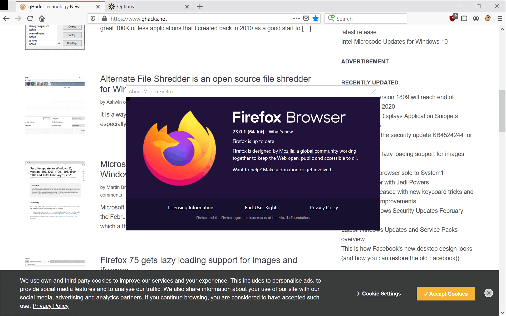 Firefox 73.0.1 will be released later today