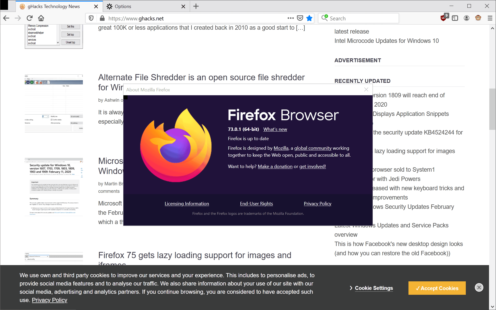 Firefox 73 0 1 Will Be Released Later Today Ghacks Tech News