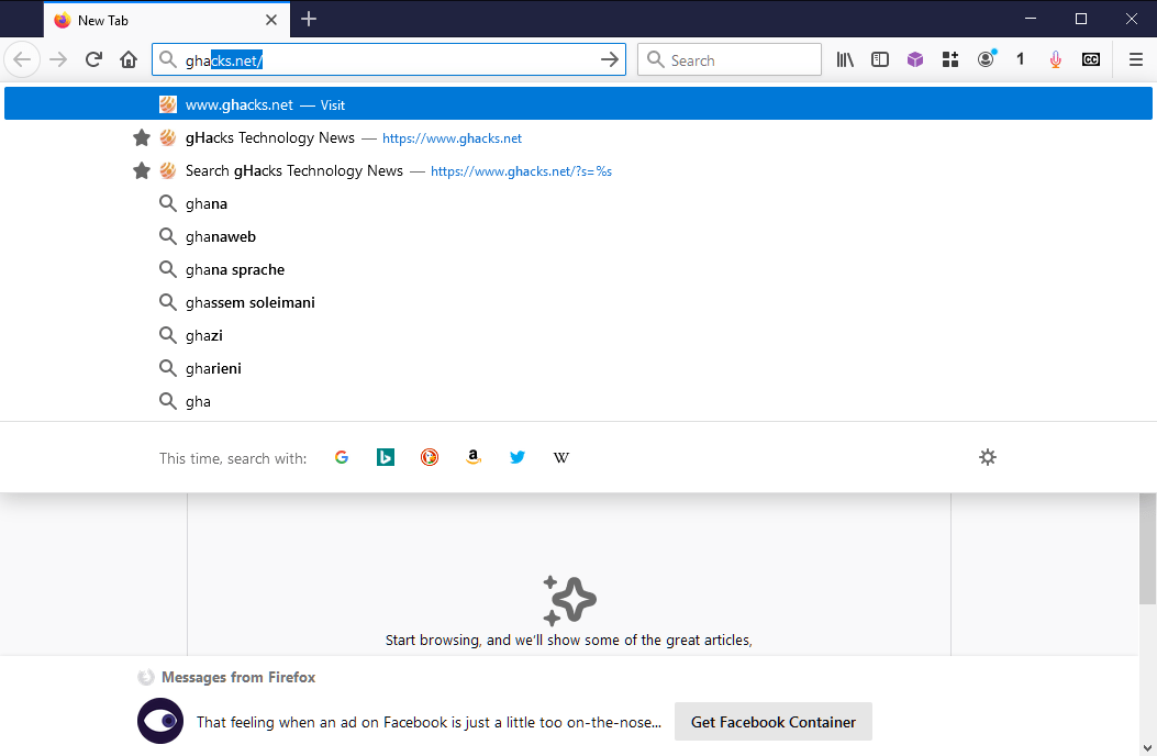 firefox old suggestions address bar