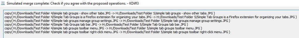 kdiff3 folder merge simulation