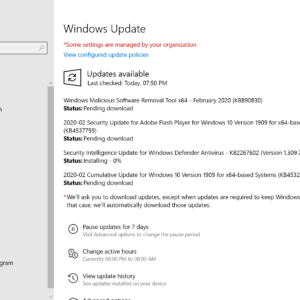 microsoft windows security updates february 2020