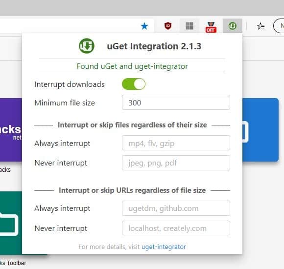 uget chrome