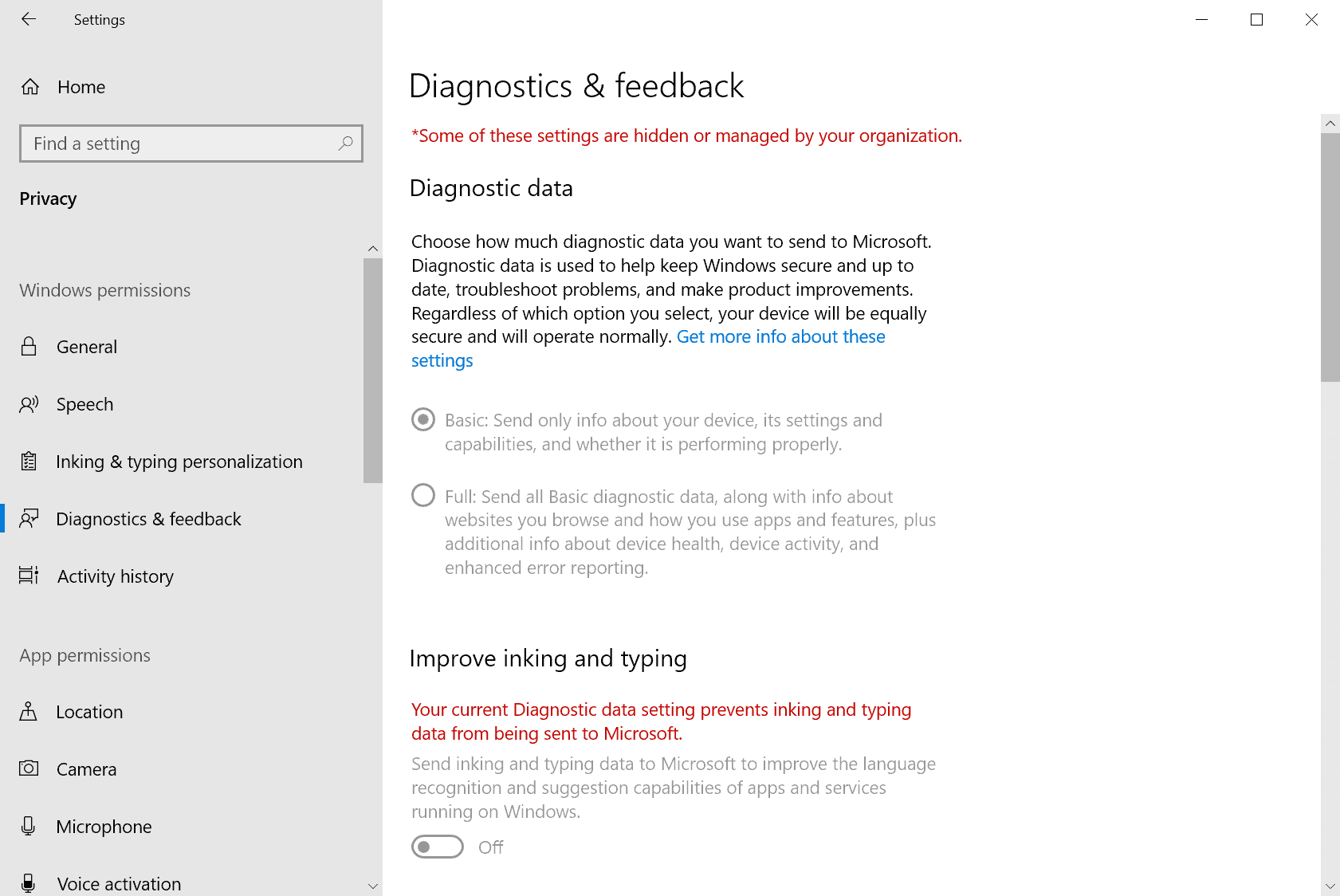 windows 10 diagnostic data