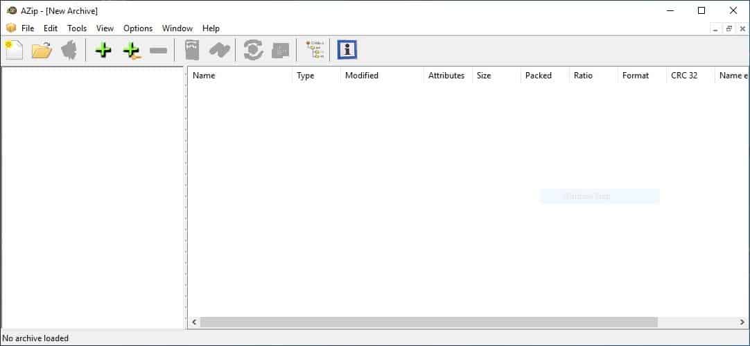 AZip is a basic, lightweight and portable archiving tool