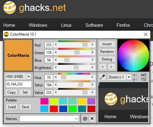 ColorMania color picker tool